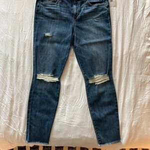 Joe's Jeans Dark Blue Distressed Skinny Jeans